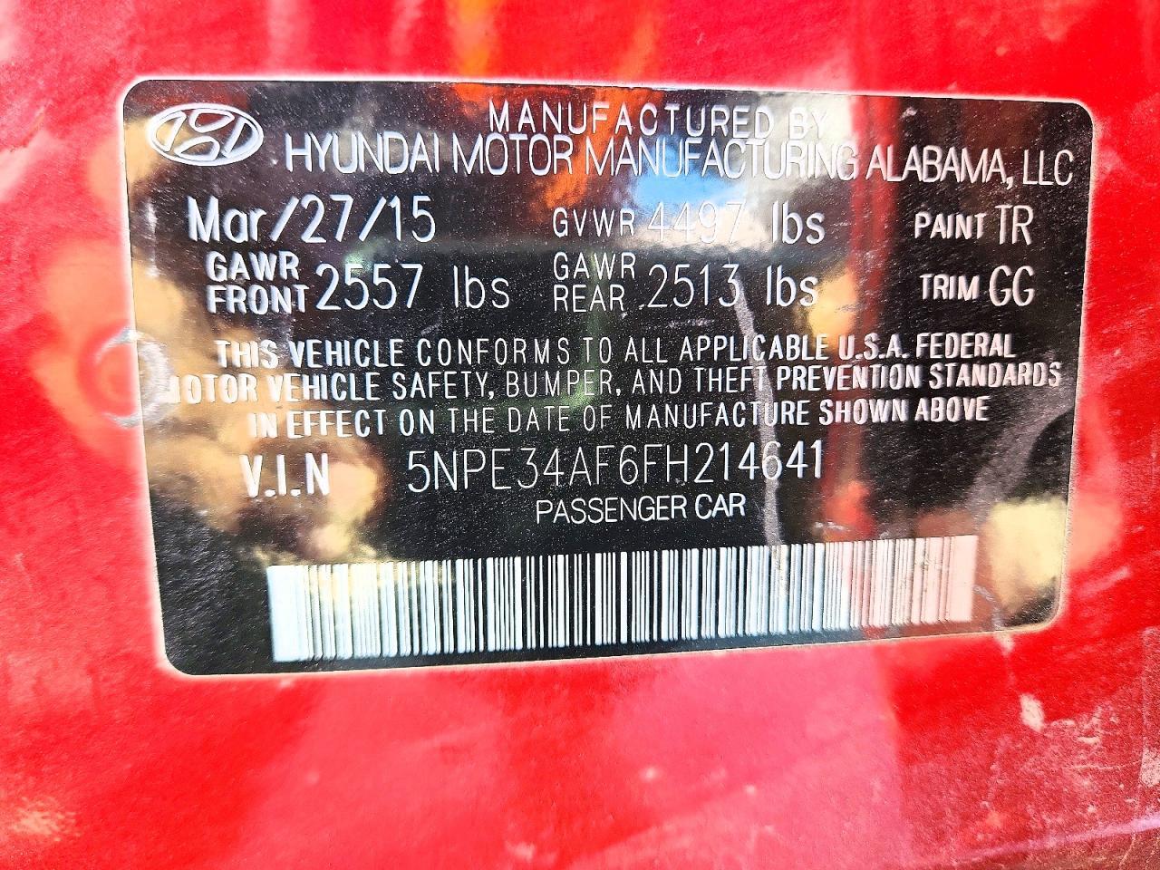 2015 Hyundai Sonata Sport - zdjęcie 12