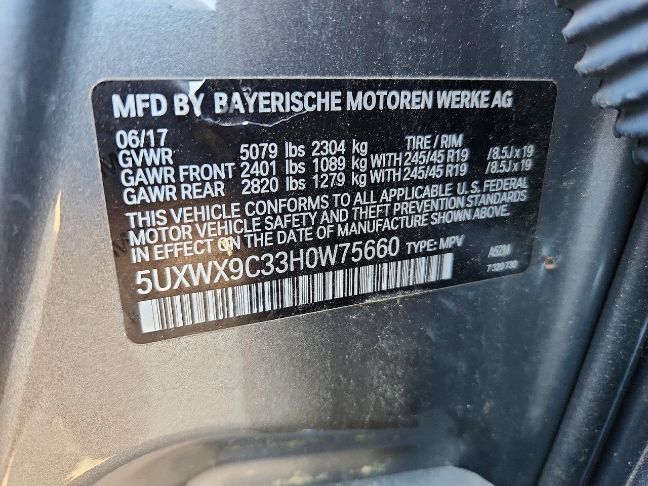 2017 BMW X3 xDrive28I - zdjęcie 13