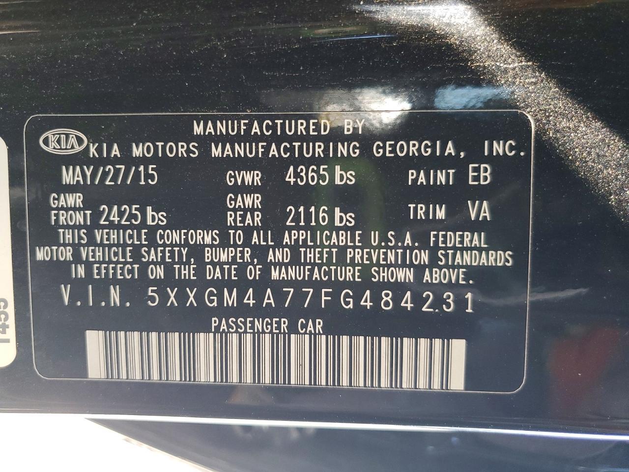2015 Kia Optima Lx - zdjęcie 12