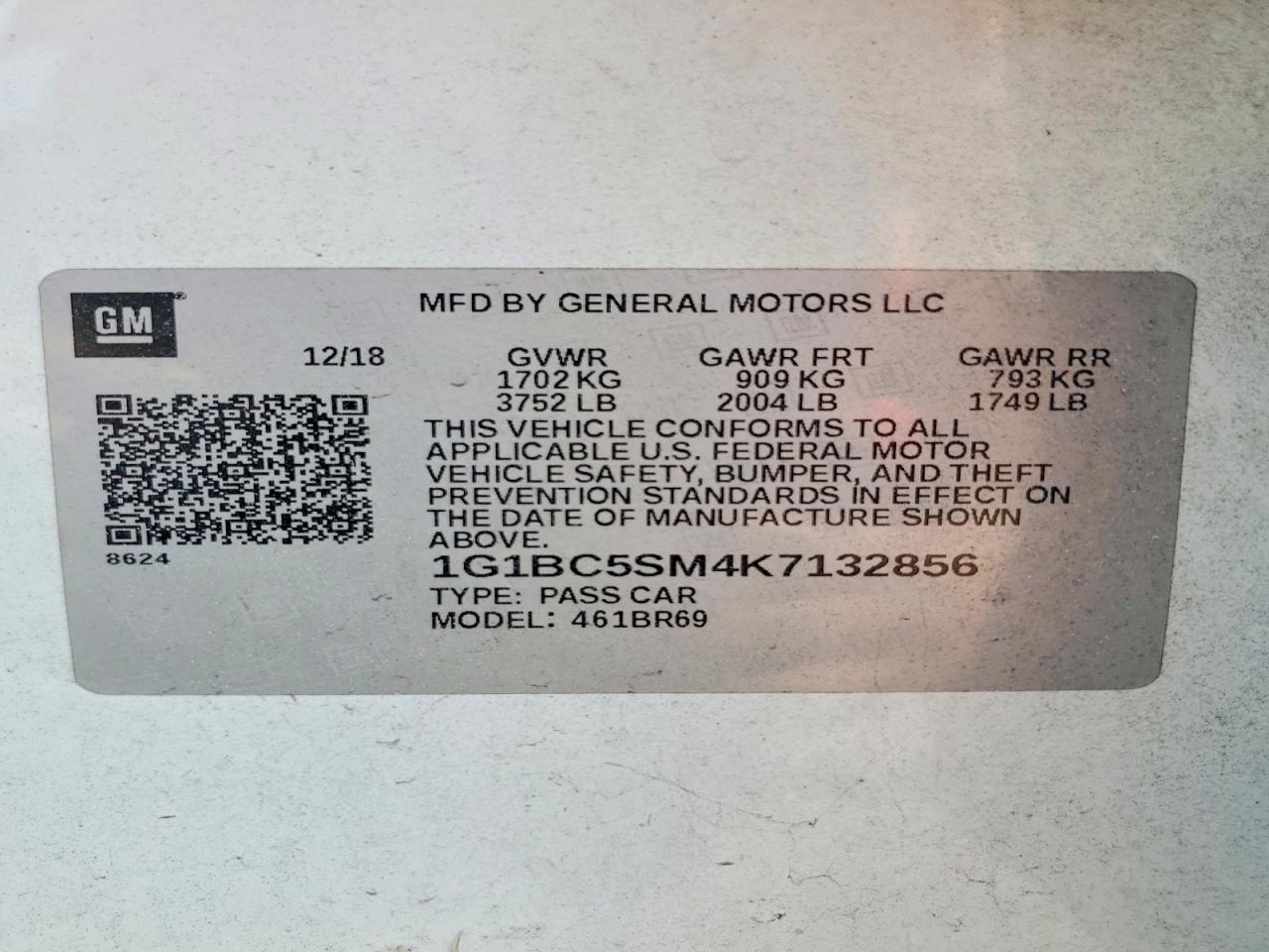 2019 Chevrolet Cruze Ls - zdjęcie 12