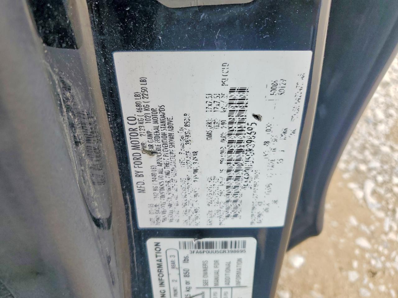 2016 Ford Fusion S Hybrid - zdjęcie 12