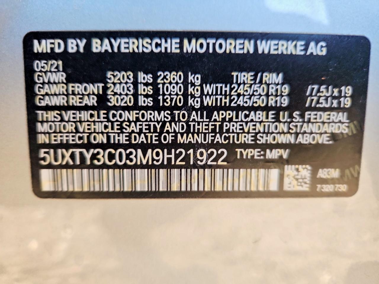 2021 BMW X3 Sdrive30I - zdjęcie 13