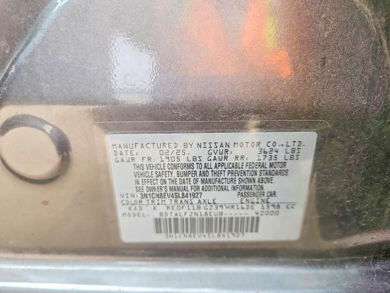 2025 Nissan Versa Sv - zdjęcie 12