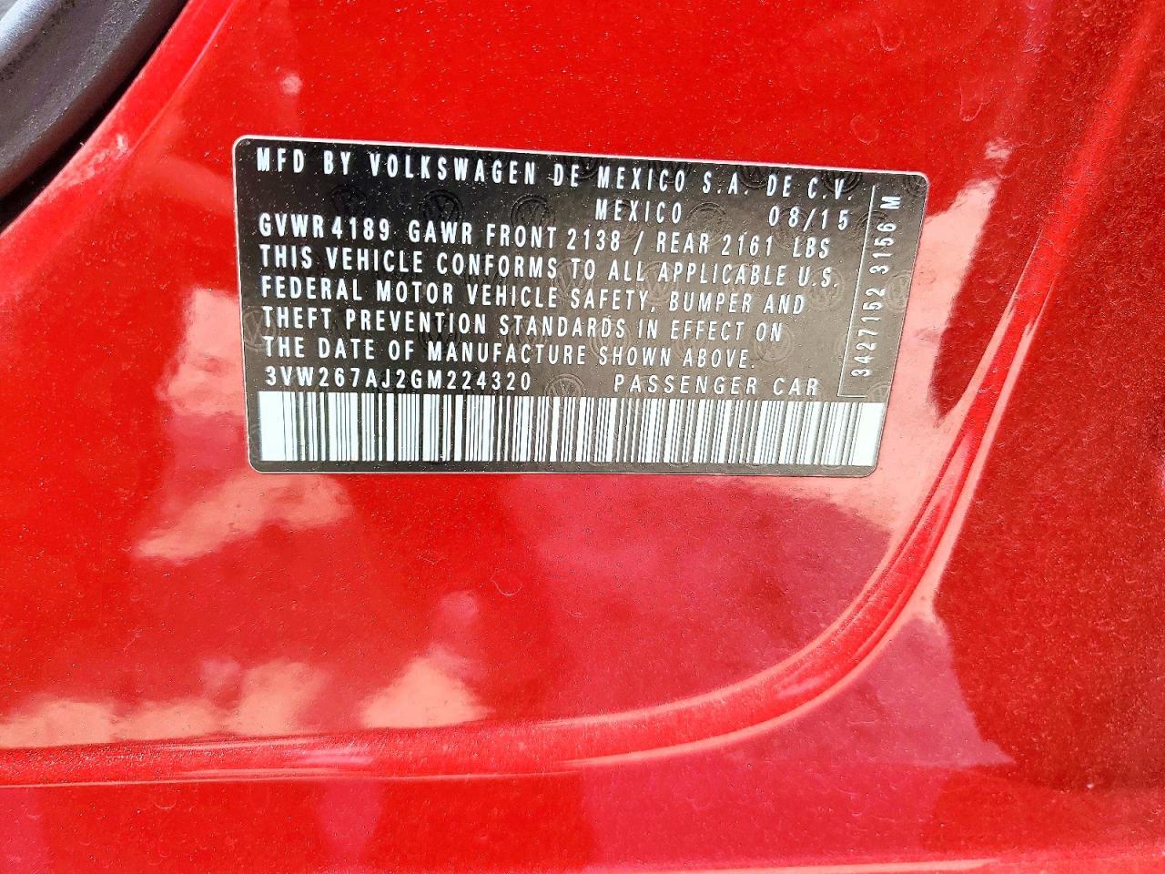 2016 Volkswagen Jetta S - zdjęcie 12