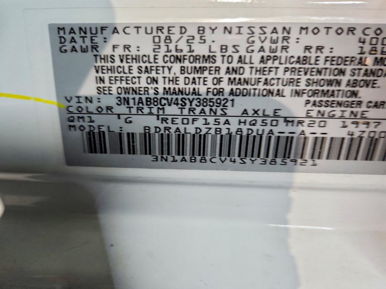 2025 Nissan Sentra Sv - zdjęcie 14