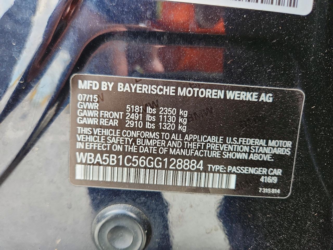 2016 BMW 535 I - zdjęcie 13