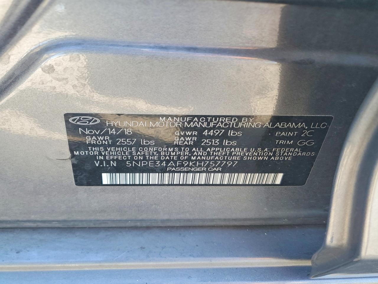 2019 Hyundai Sonata Sel - zdjęcie 12