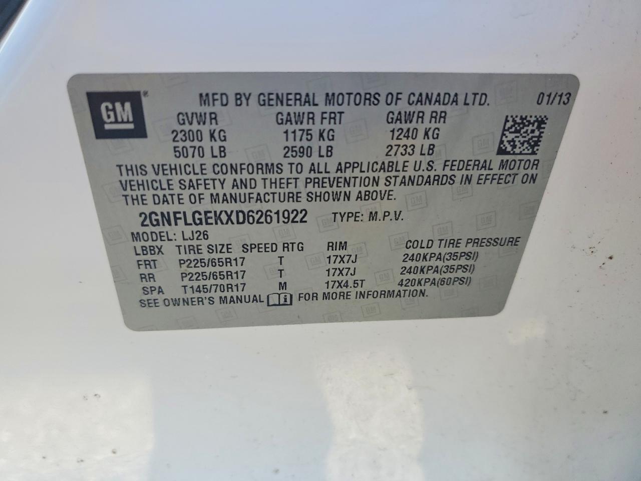 2013 Chevrolet Equinox Ltz - zdjęcie 13