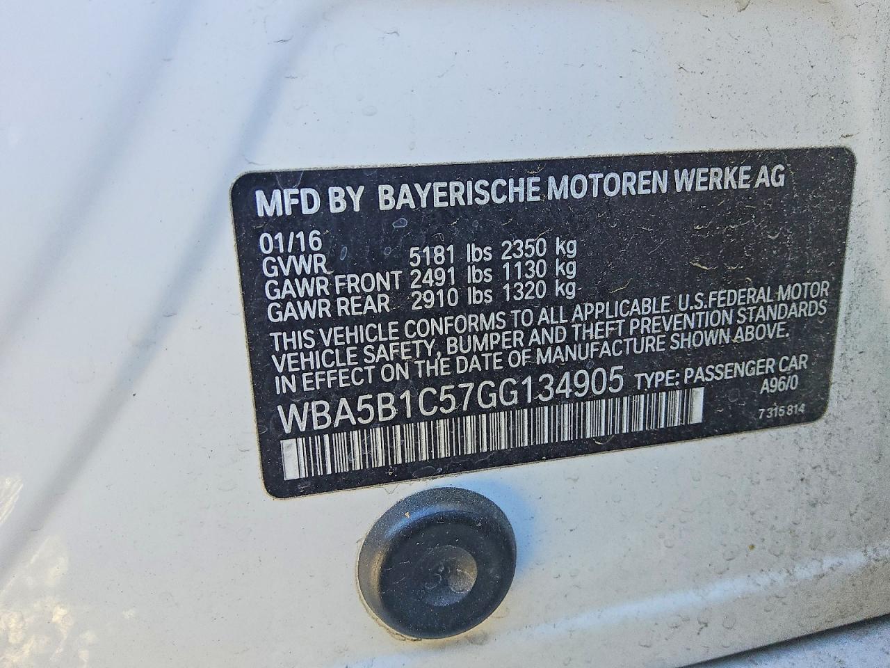 2016 BMW 535 I - zdjęcie 12