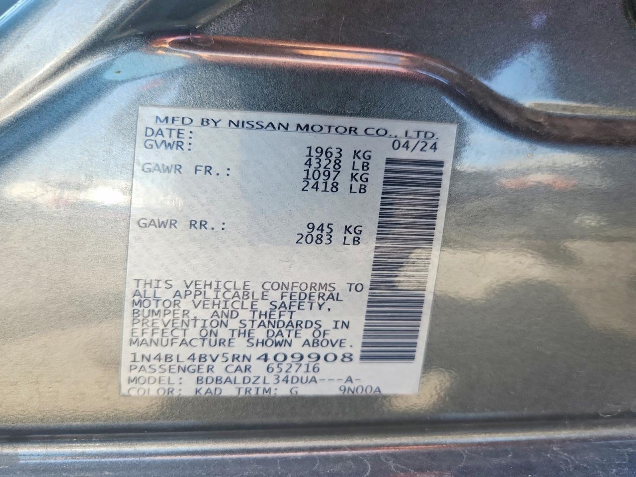 2024 Nissan Altima S - zdjęcie 12