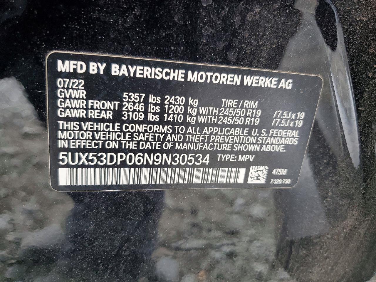 2022 BMW X3 xDrive30I - zdjęcie 13