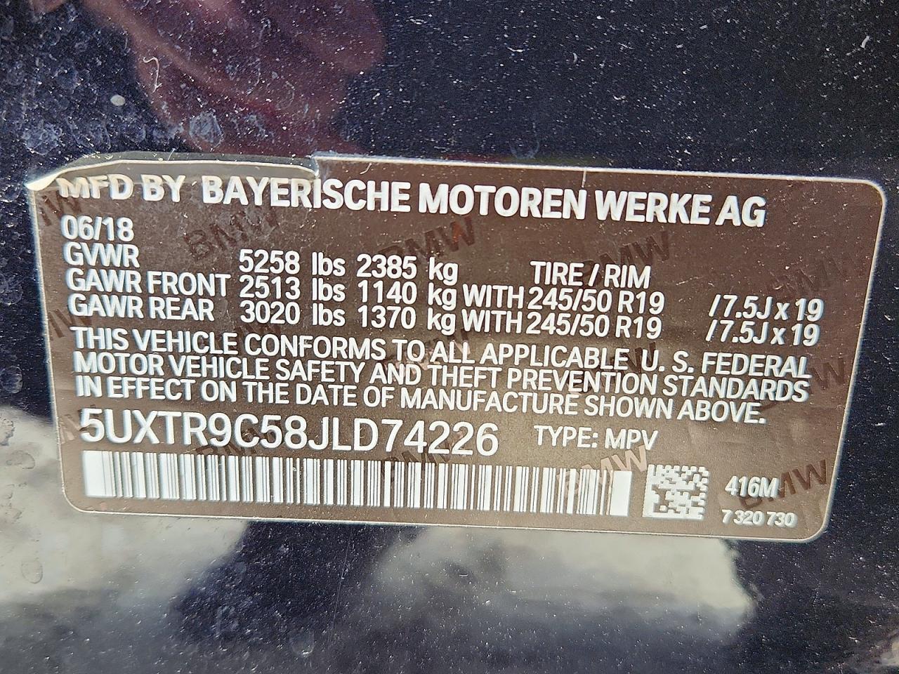 2018 BMW X3 xDrive30I - zdjęcie 13