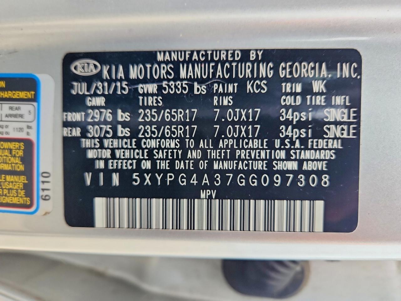 2016 Kia Sorento Lx - zdjęcie 13