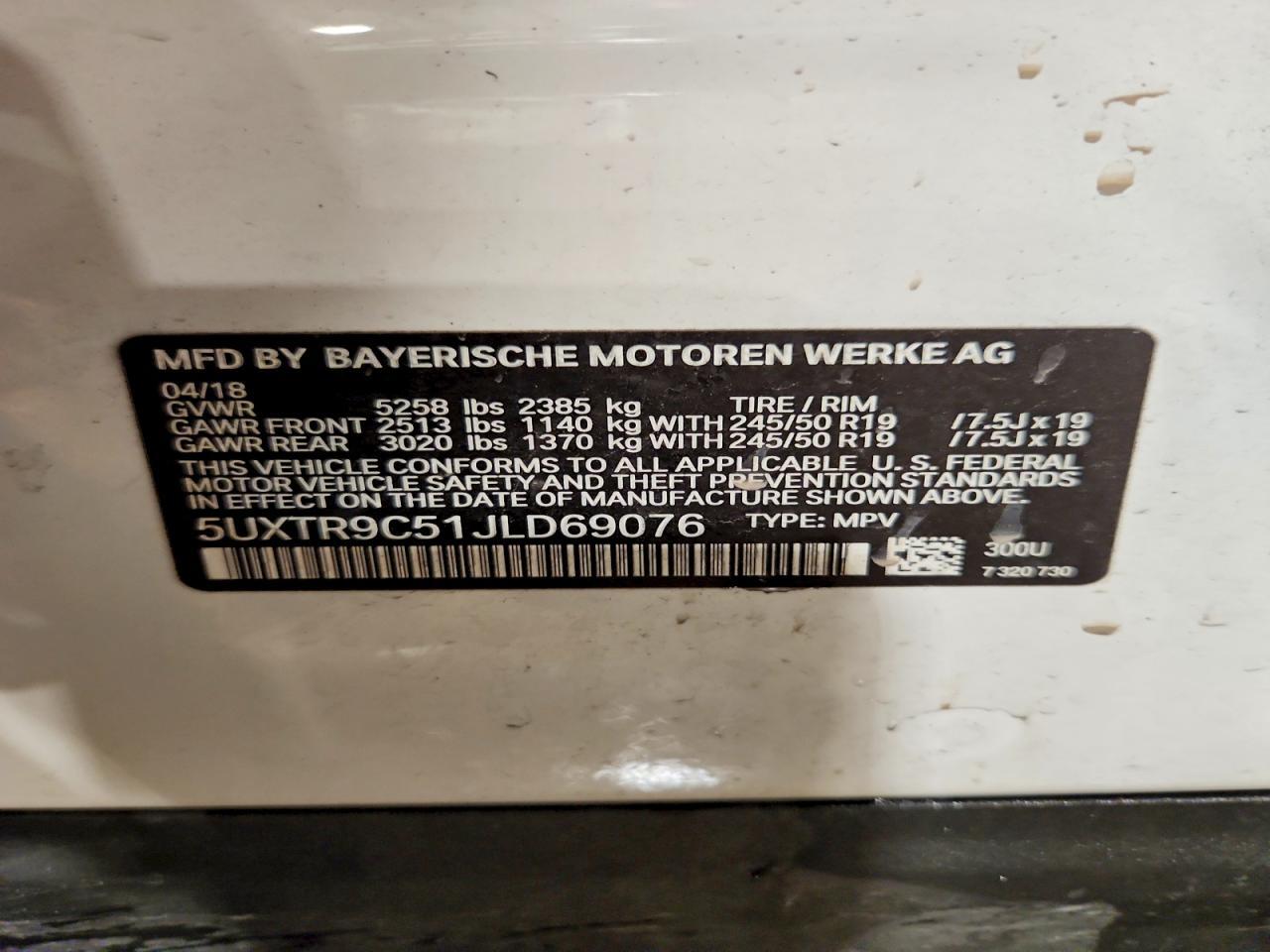 2018 BMW X3 xDrive30I - zdjęcie 14