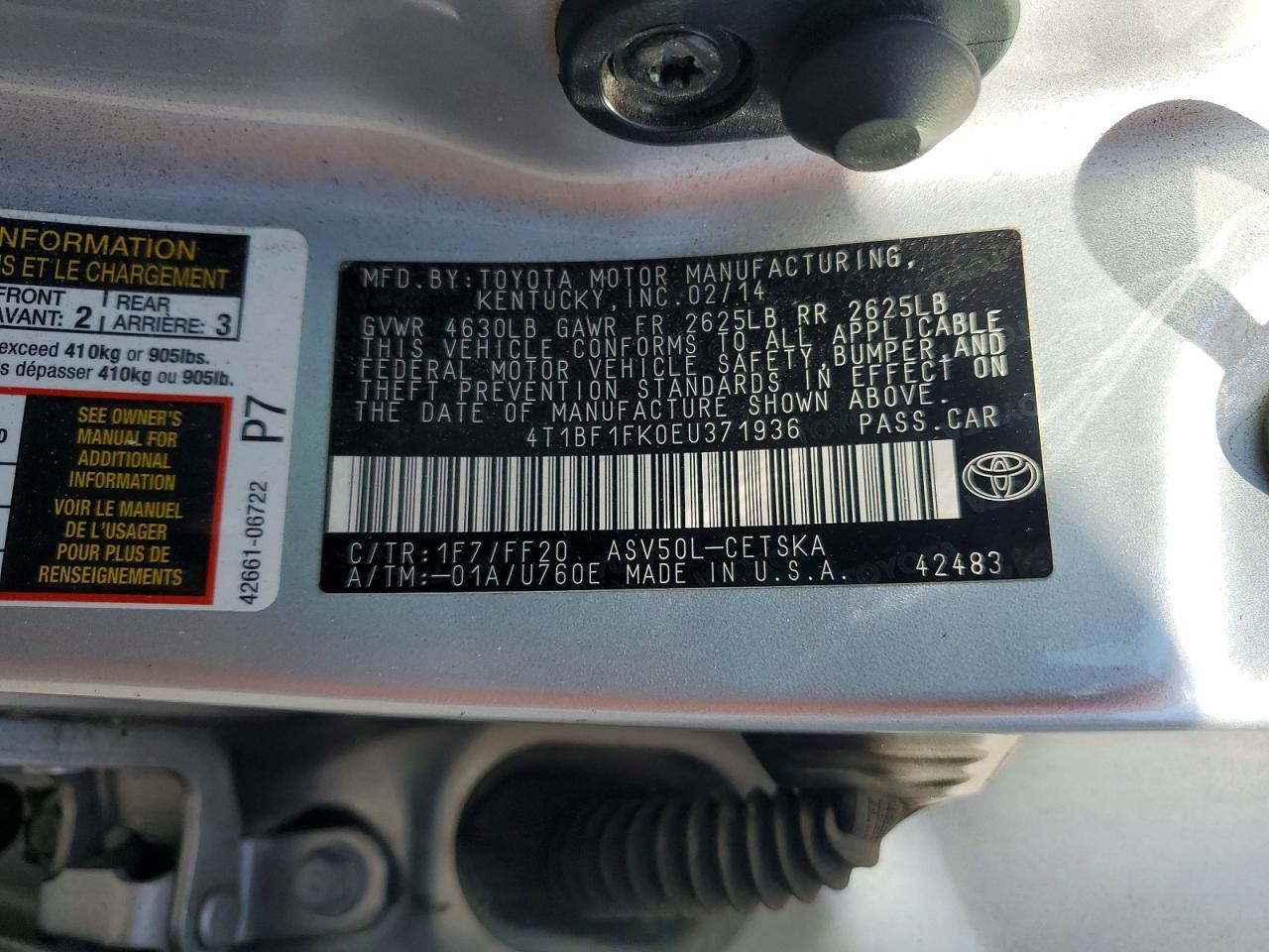 2014 Toyota Camry Se - zdjęcie 12