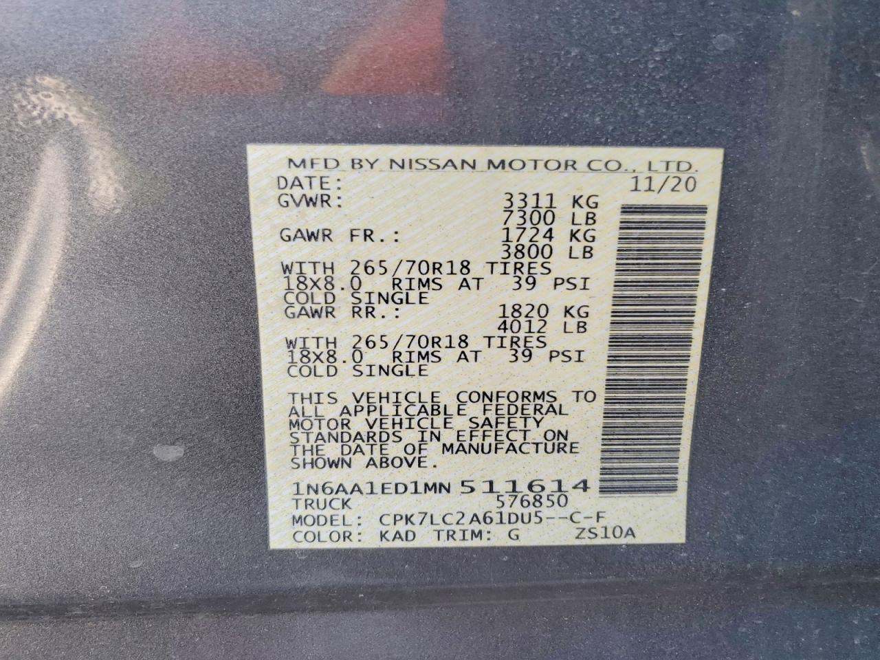 2021 Nissan Titan Sv - zdjęcie 13