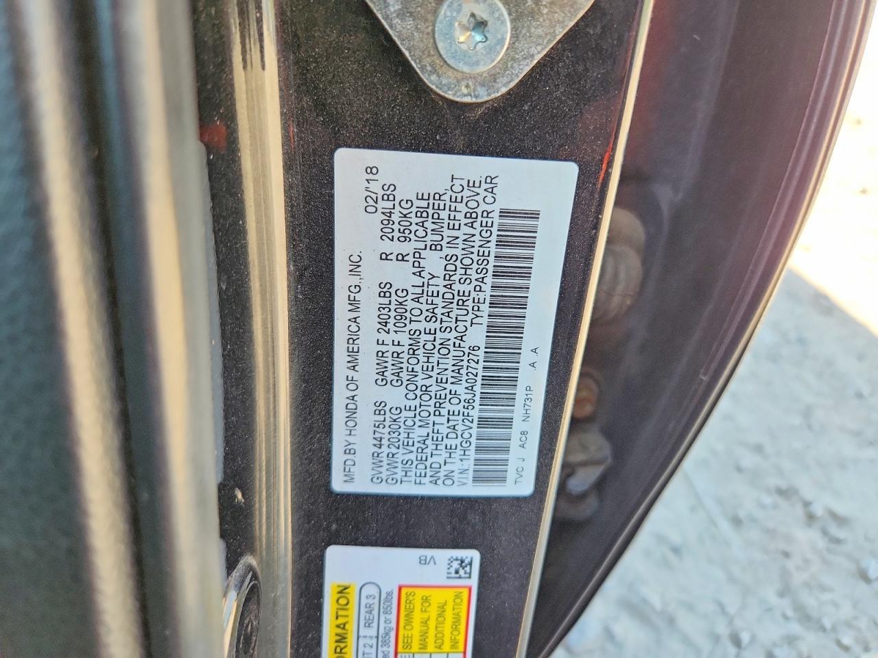 2018 Honda Accord Exl - zdjęcie 13
