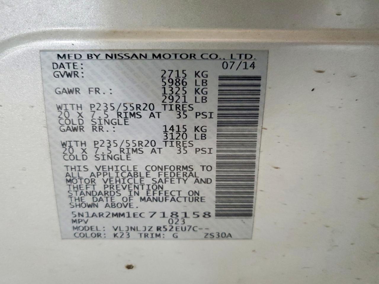 2014 Nissan Pathfinder - zdjęcie 14