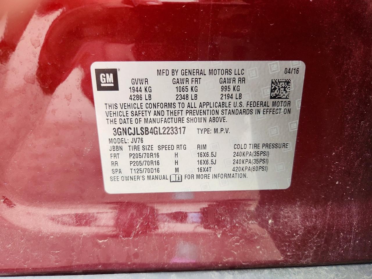 2016 Chevrolet Trax 1Lt - zdjęcie 13
