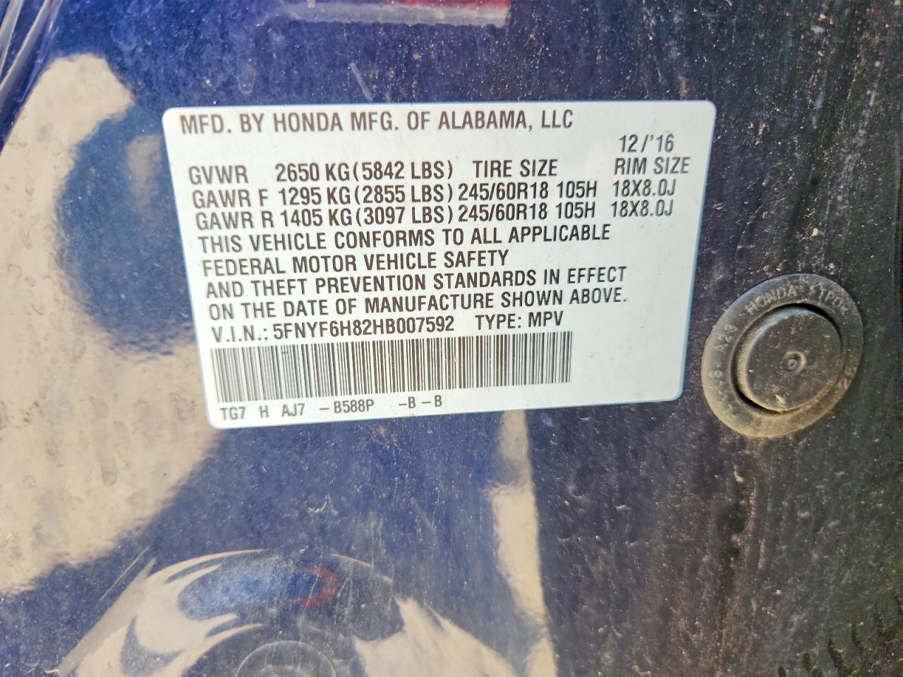 2017 Honda Pilot Exl - zdjęcie 13