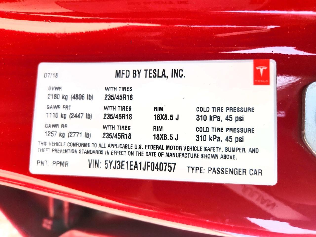 2018 Tesla Model 3 - zdjęcie 12