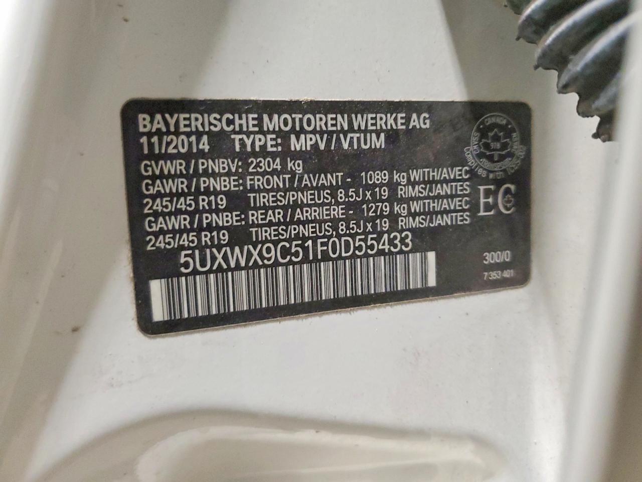 2015 BMW X3 xDrive28I - zdjęcie 13