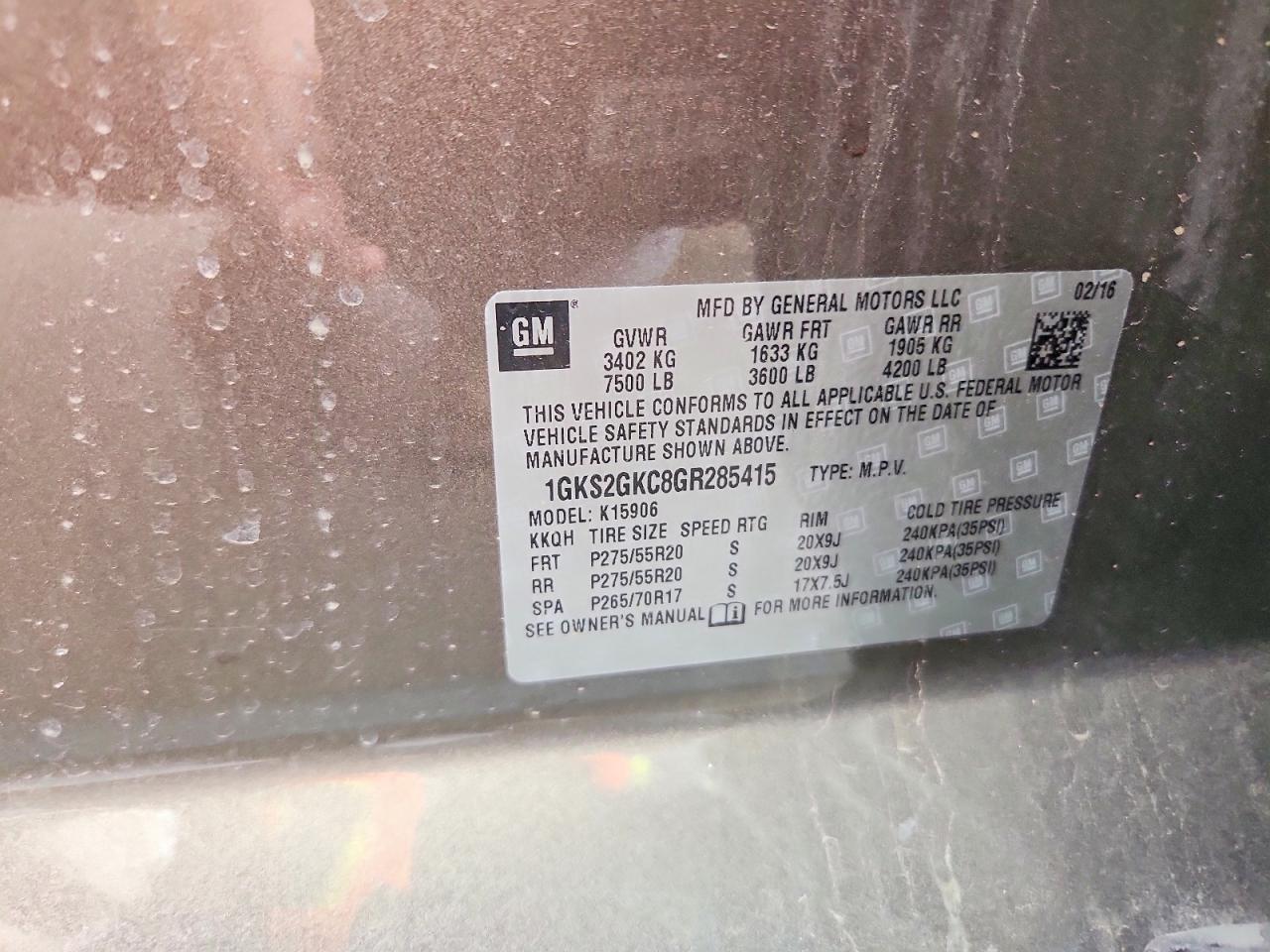 2016 GMC Yukon Xl K1500 Slt - zdjęcie 13