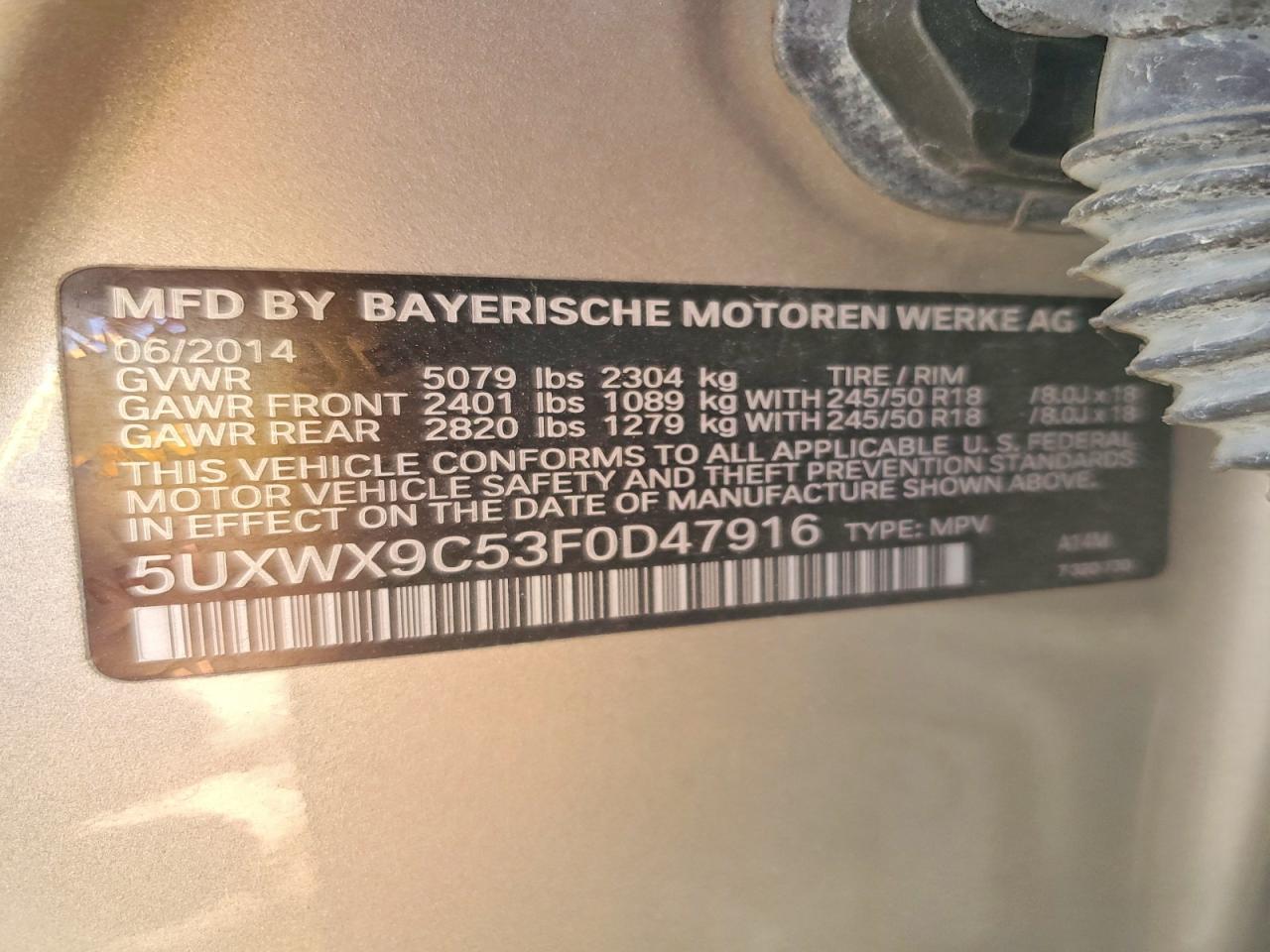 2015 BMW X3 xDrive28I - zdjęcie 12