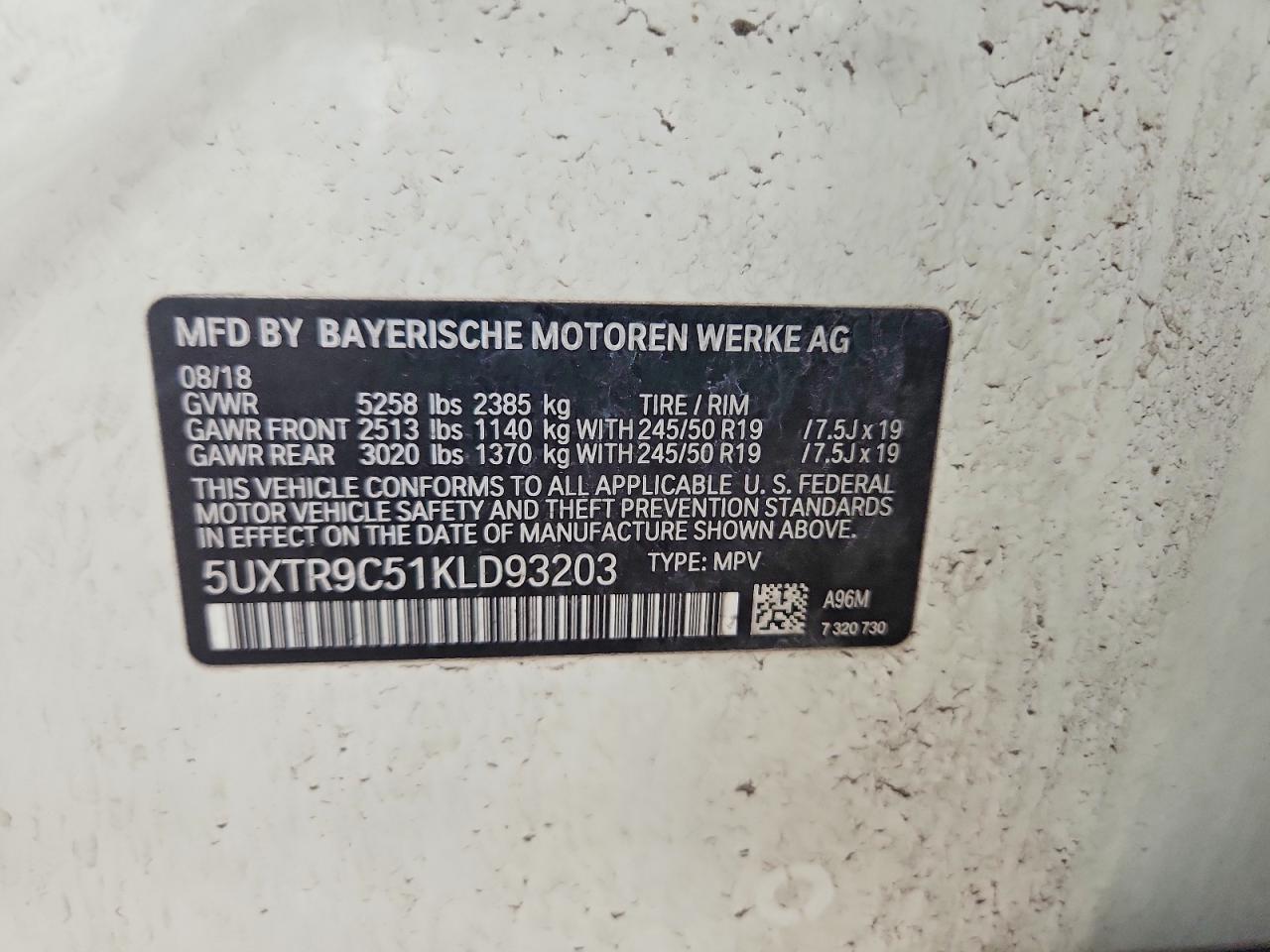 2019 BMW X3 xDrive30I - zdjęcie 12
