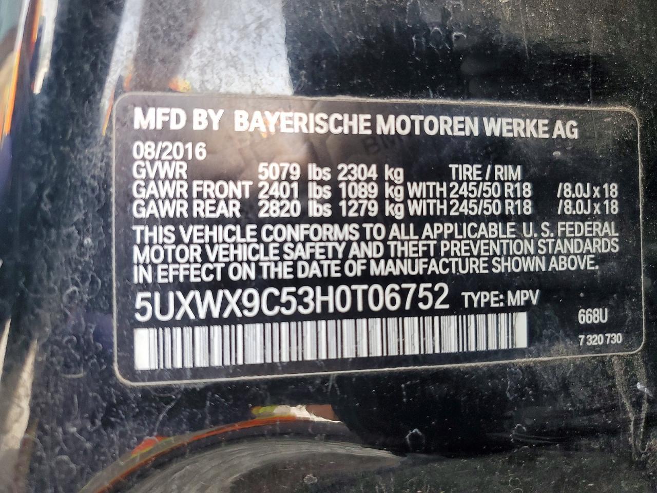 2017 BMW X3 xDrive28I - zdjęcie 13