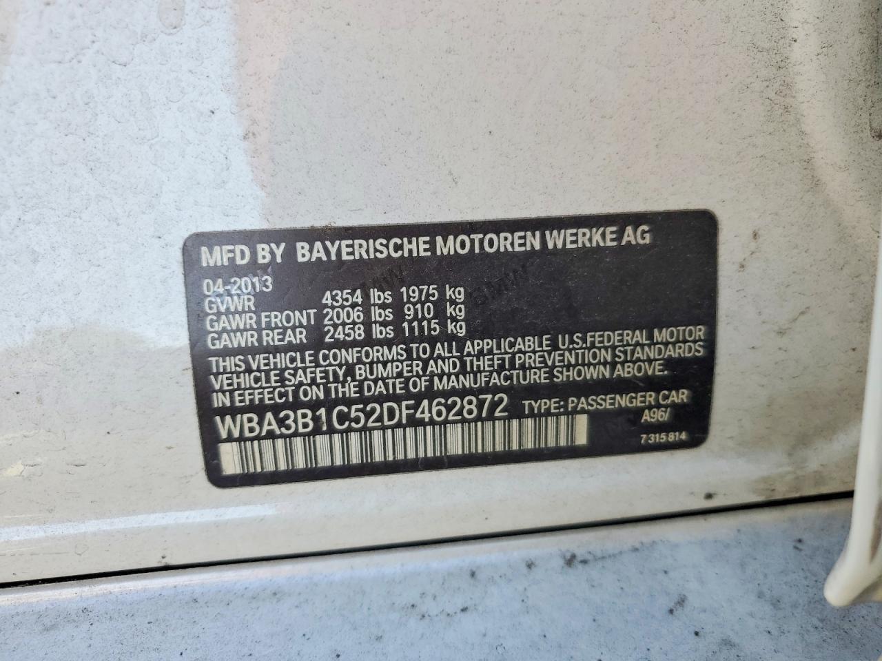 2013 BMW 320 I - zdjęcie 12