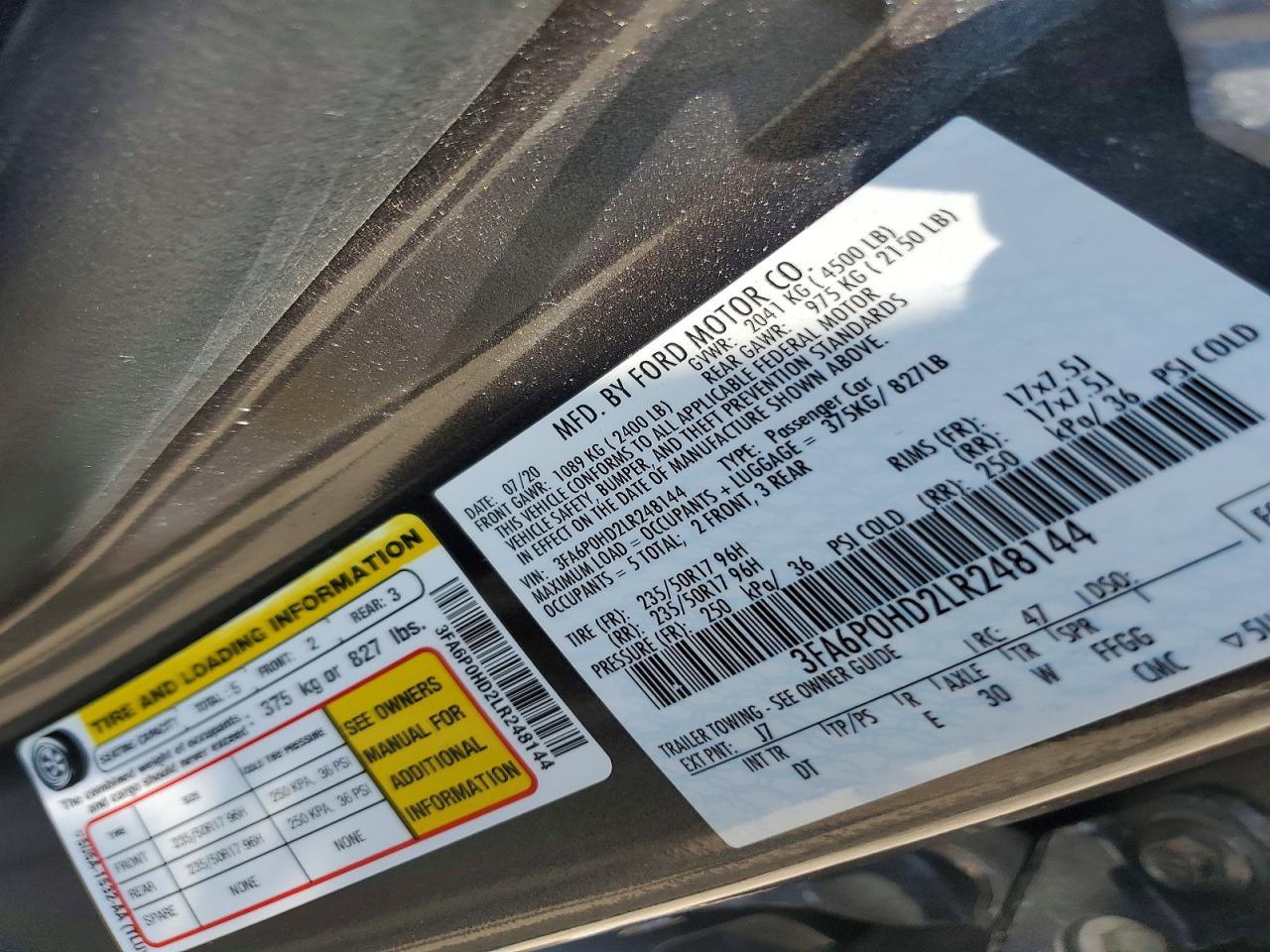 2020 Ford Fusion Se - zdjęcie 12
