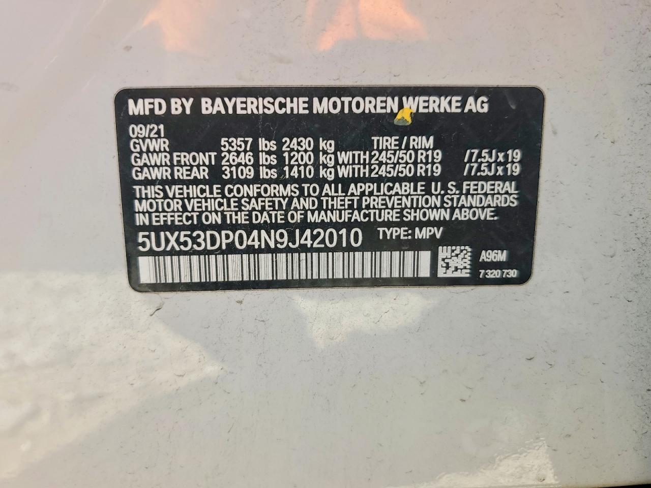 2022 BMW X3 xDrive30I - zdjęcie 13