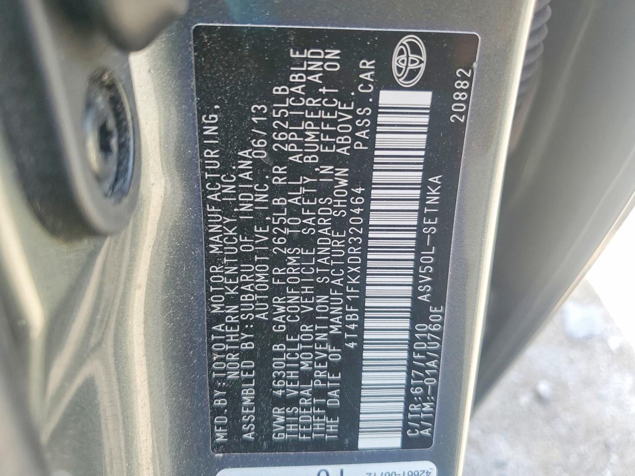 2013 Toyota Camry Le - zdjęcie 12