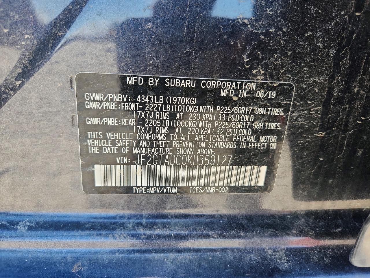 2019 Subaru Crosstrek Premium - zdjęcie 13