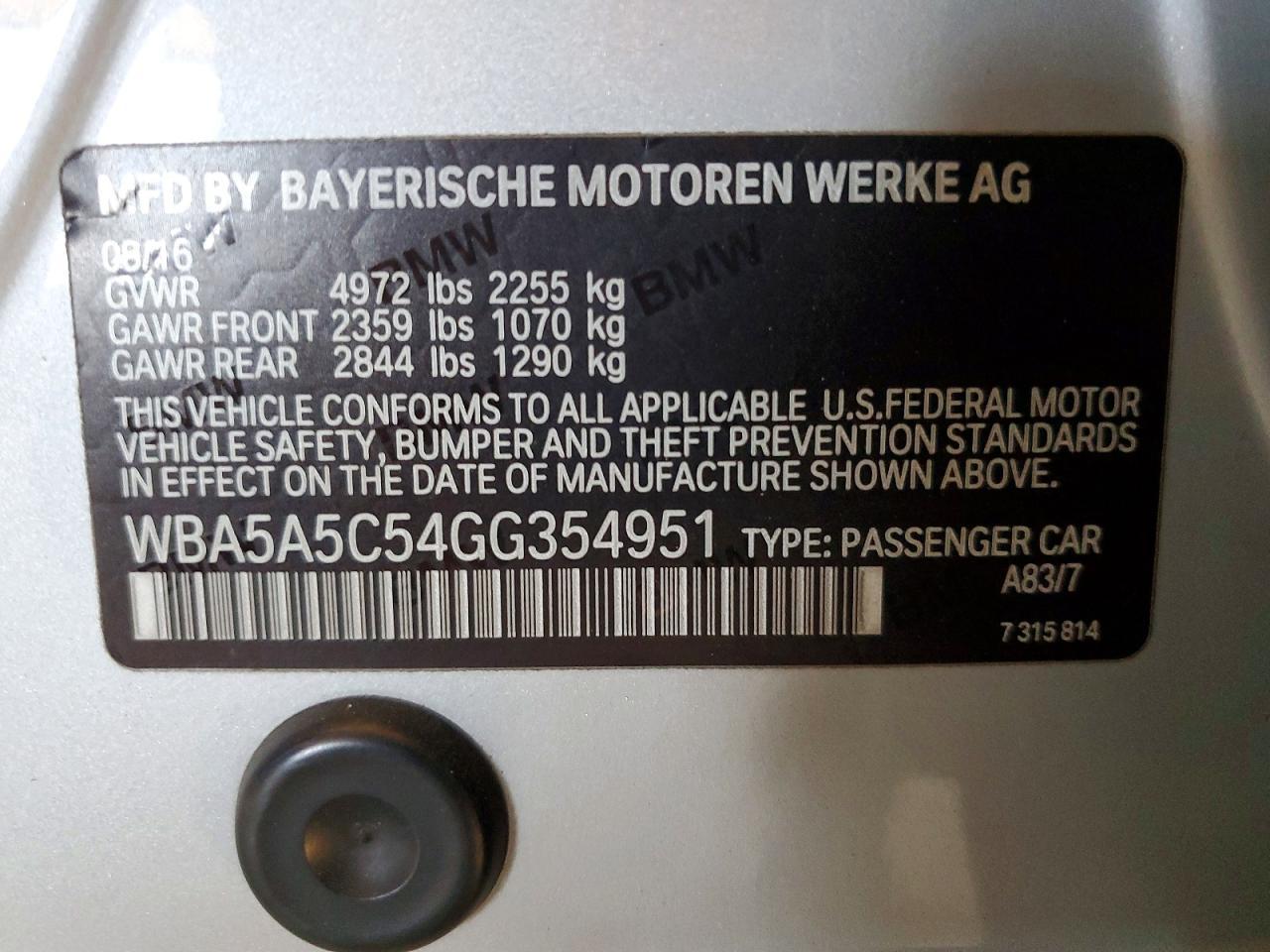 2016 BMW 528 I - zdjęcie 13