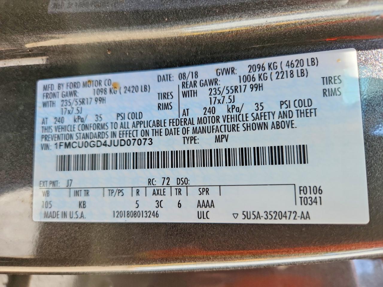 2018 Ford Escape Se - zdjęcie 14