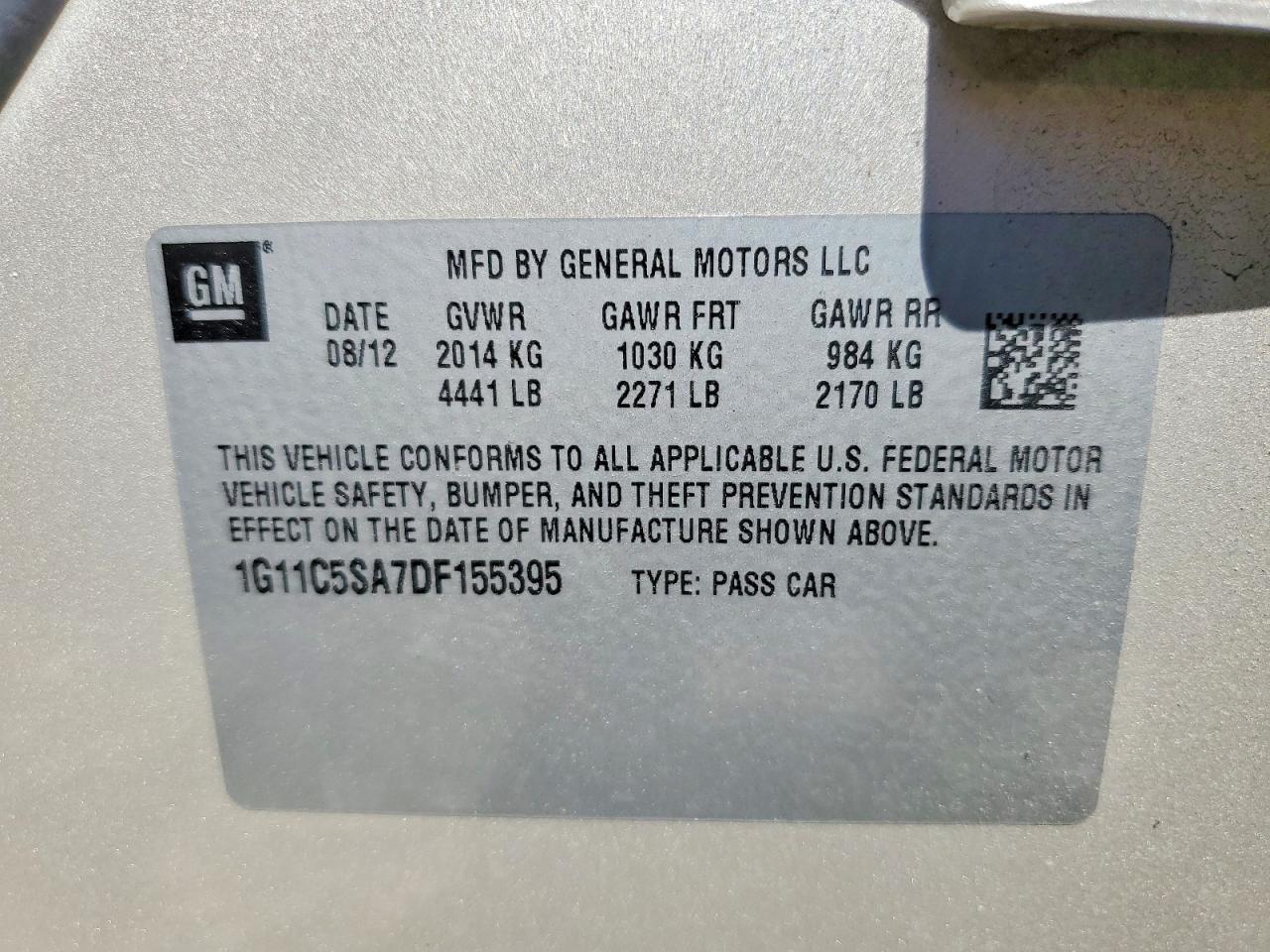 2013 Chevrolet Malibu 1Lt - zdjęcie 12