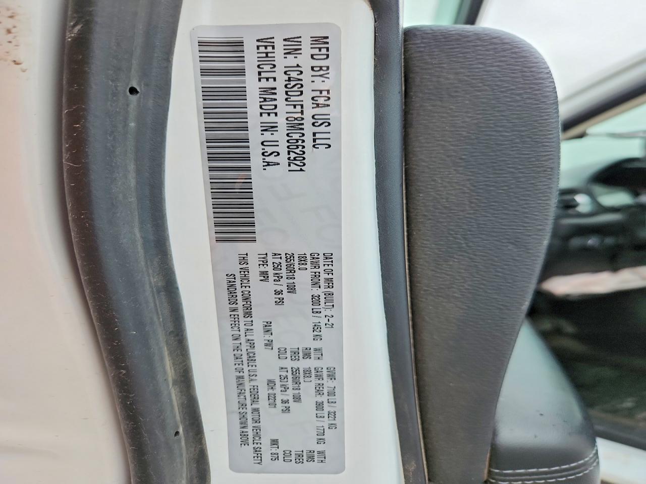 2021 Dodge Durango Pursuit Awd 5.7L V8 Hemi - zdjęcie 13