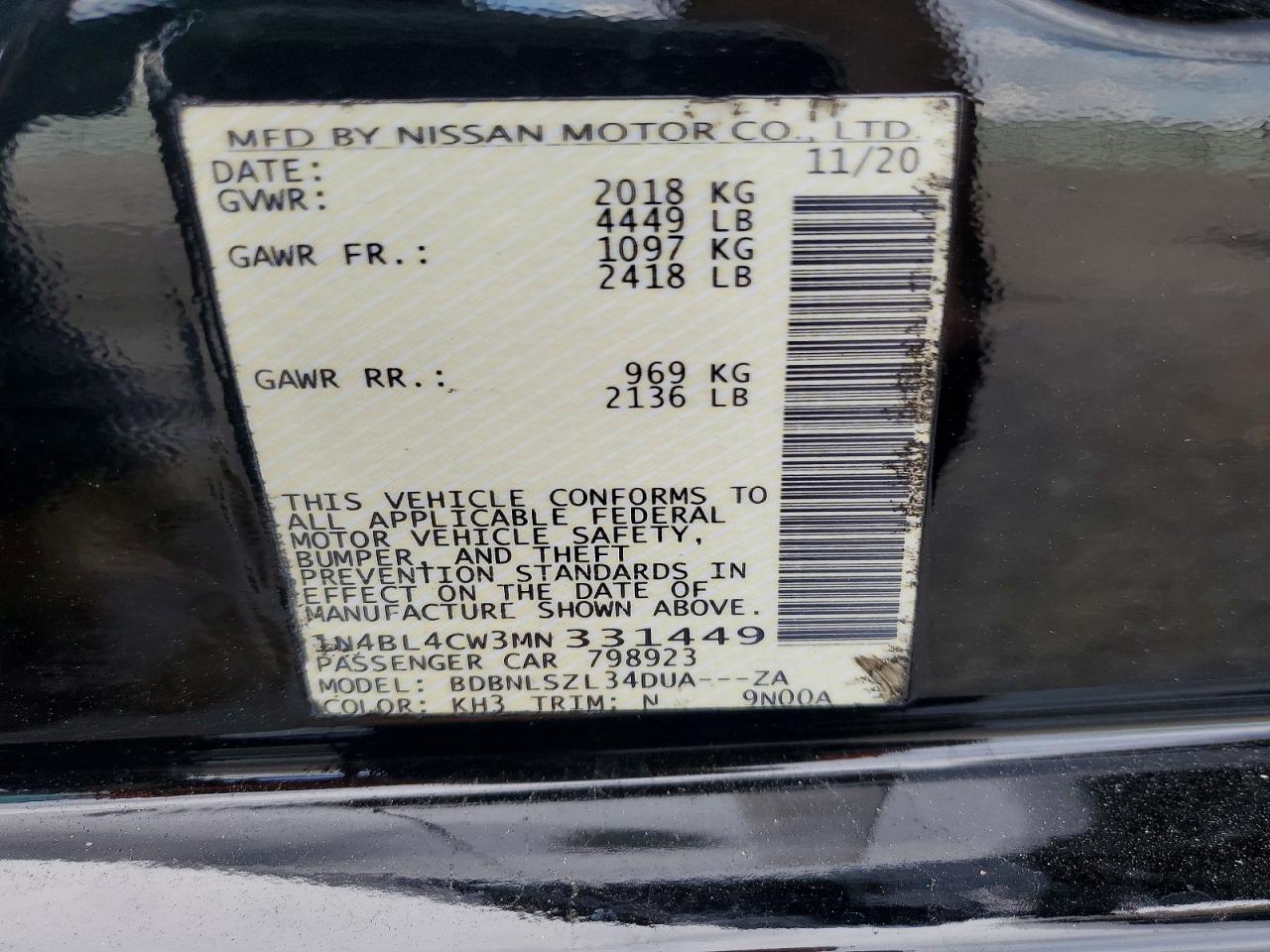 2021 Nissan Altima S - zdjęcie 12