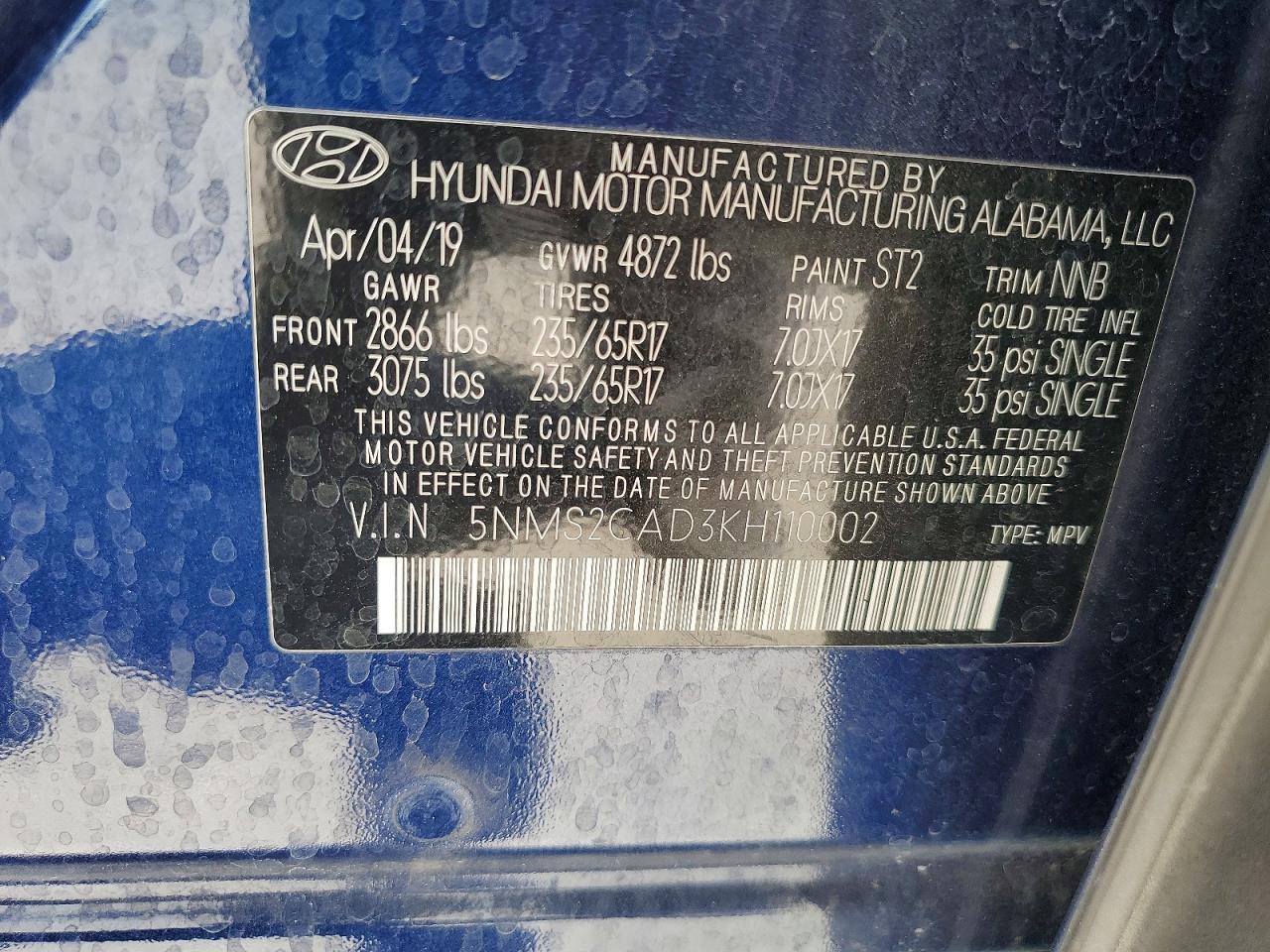 2019 Hyundai Santa Fe Se - zdjęcie 13