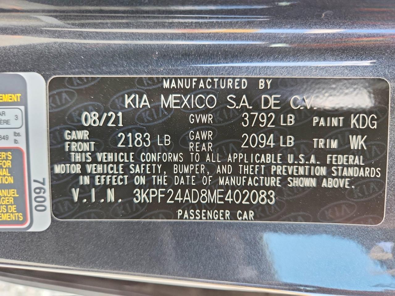 2021 Kia Forte Fe - zdjęcie 12