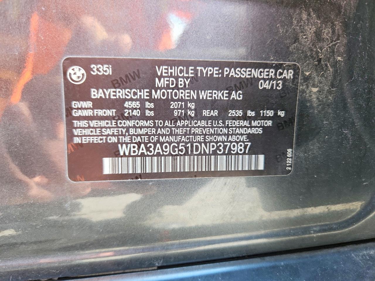 2013 BMW 335 I - zdjęcie 12
