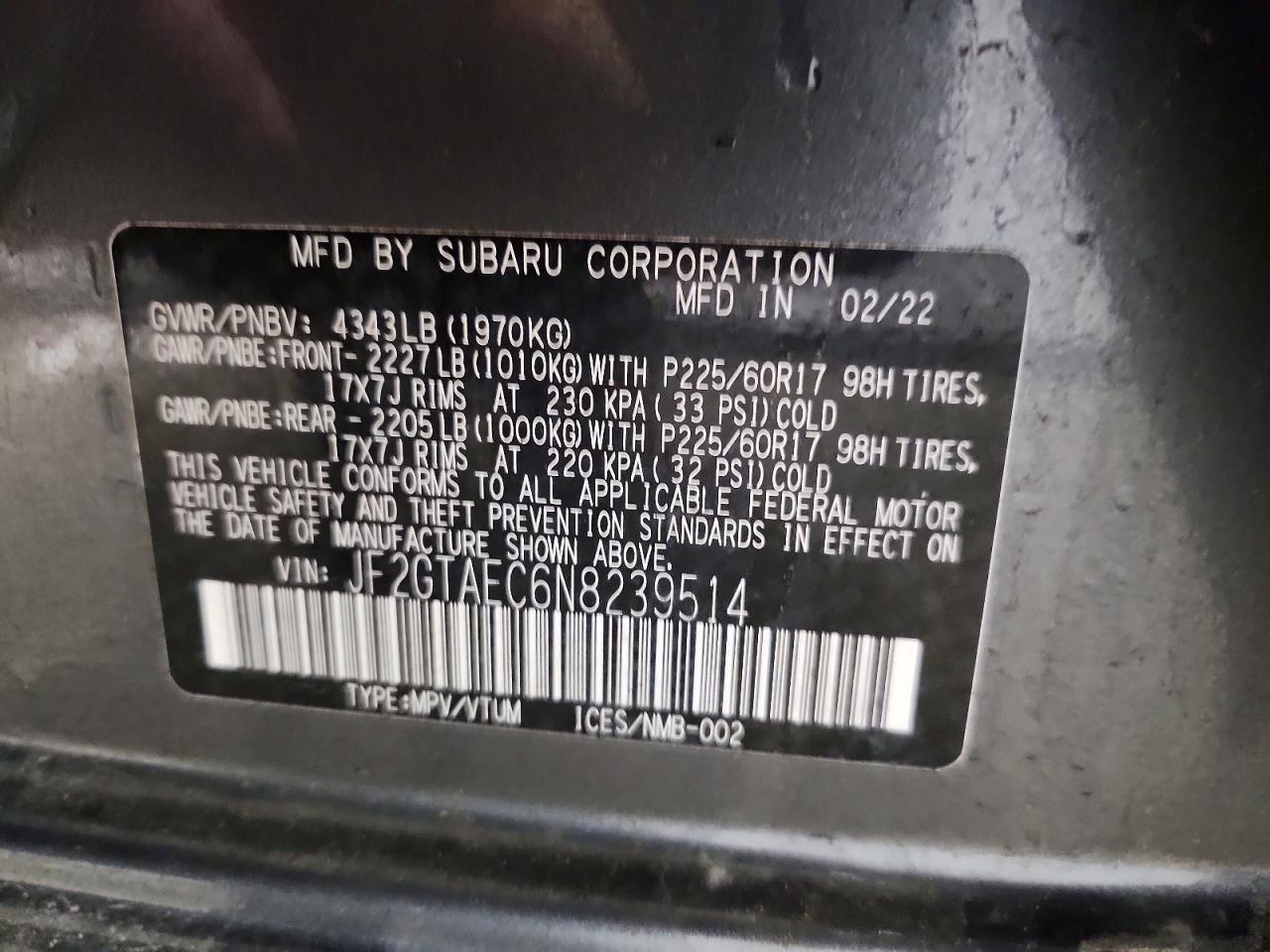 2022 Subaru Crosstrek Premium - zdjęcie 13