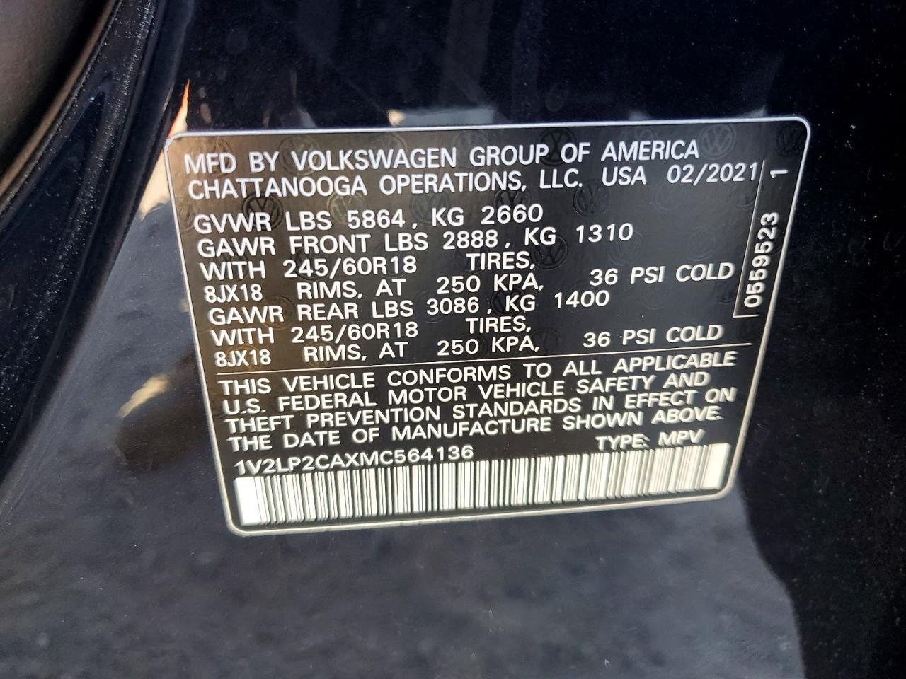 2021 Volkswagen Atlas Se - zdjęcie 13