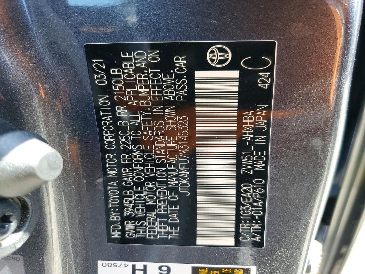 2021 Toyota Prius Xle - zdjęcie 12