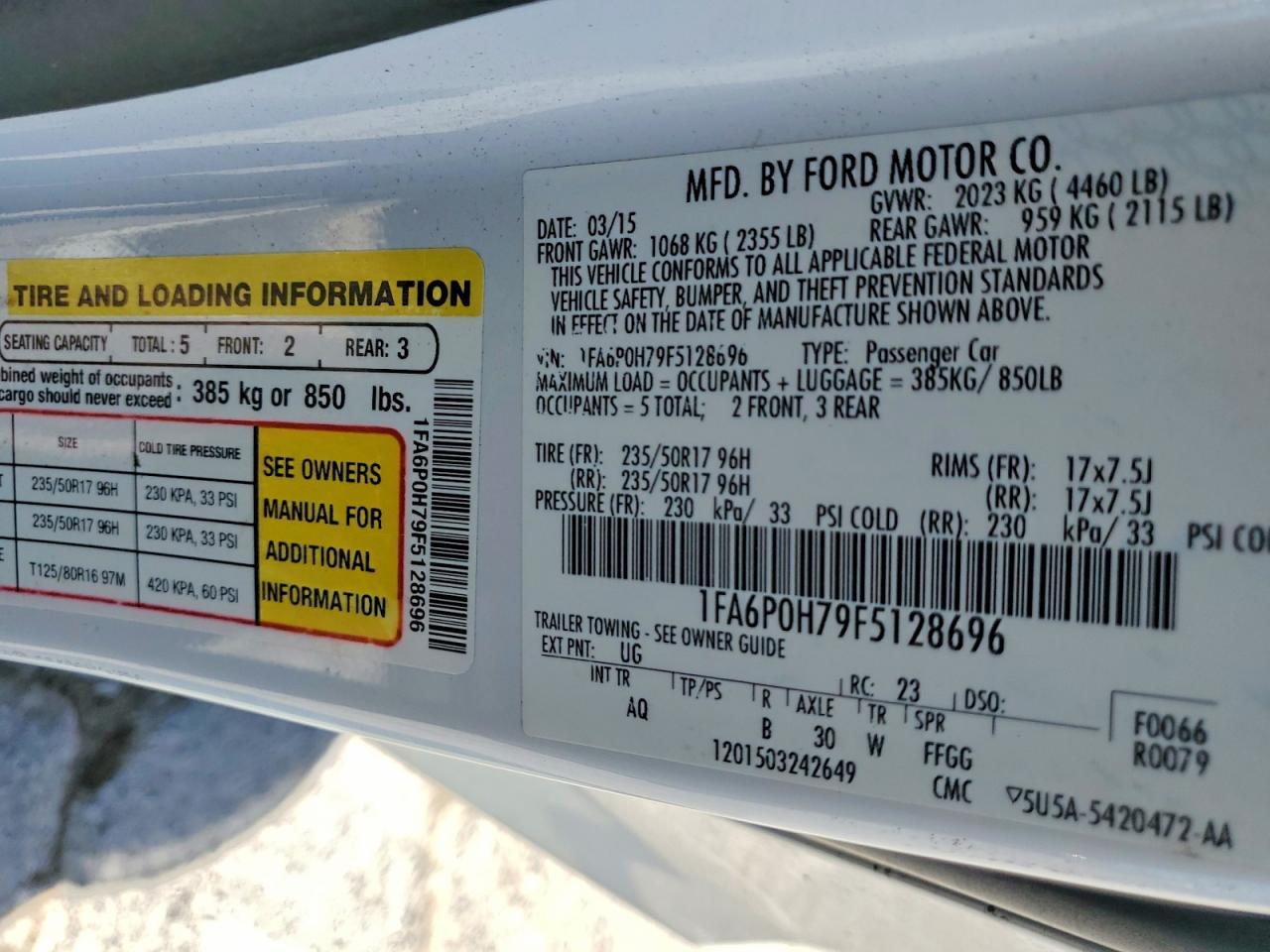 2015 Ford Fusion Se - zdjęcie 12