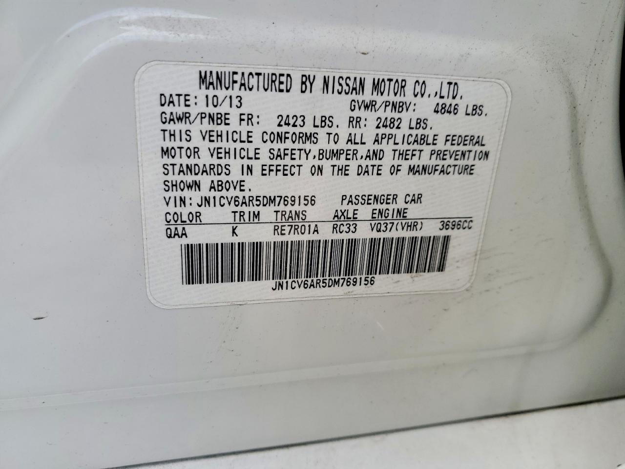 2013 Infiniti G37 Sedan X - zdjęcie 12
