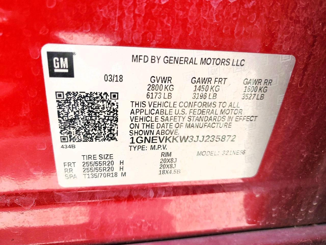 2018 Chevrolet Traverse High Country - zdjęcie 13