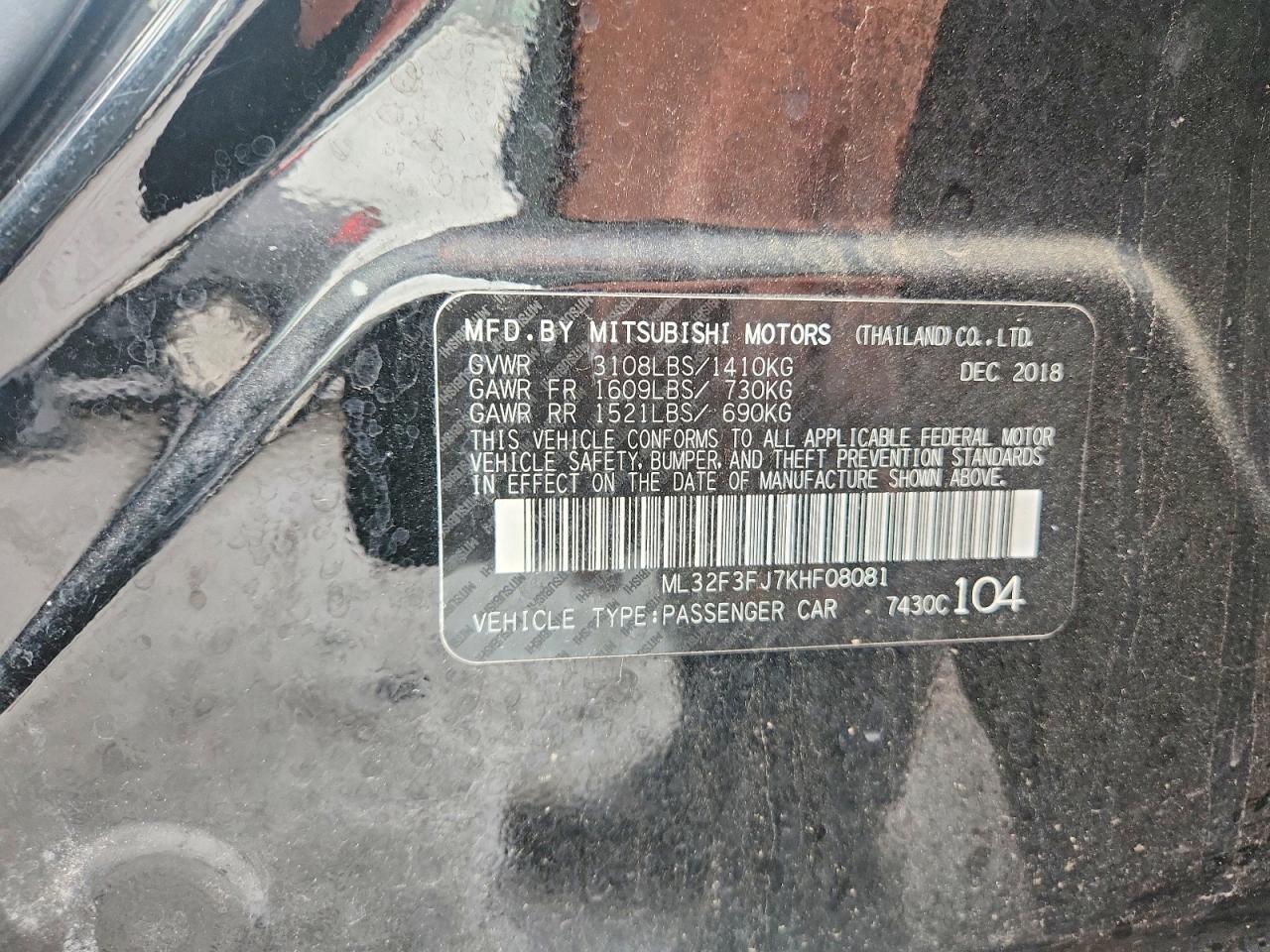 2019 Mitsubishi Mirage G4 Es - zdjęcie 12